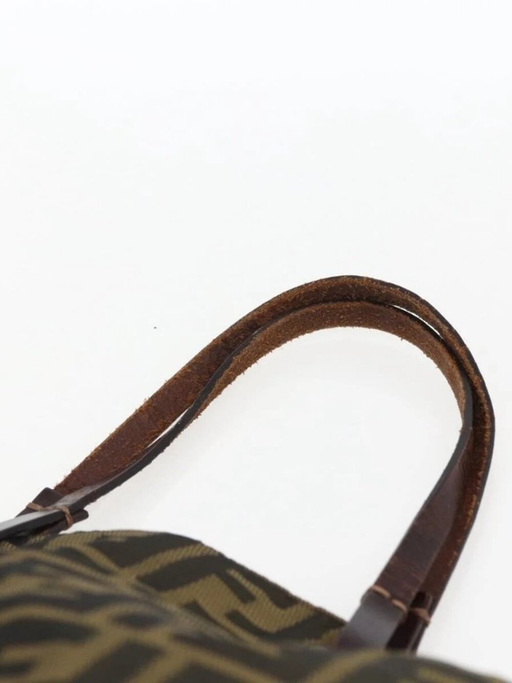 FENDI Zucca Canvas Tote Bag Brown Black Auth 173613 - Picture 2 of 10